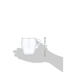 耐熱ガラスセット スタックできるマグカップ ペア（2個） 5枚目の画像