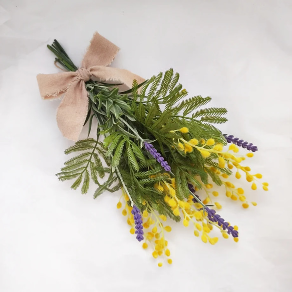 ミモザ　ラベンダー　ギフト　ドア飾り　ナチュラル　インテリア　お祝い　母の日 ミモザラベンダーギフトドア飾りナチュラルインテリアお祝い母の日