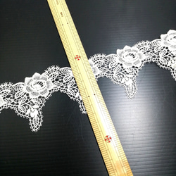 2m  高品質 花柄 ケミカルレース リボン　ハンドメイド　手芸　素材 3枚目の画像