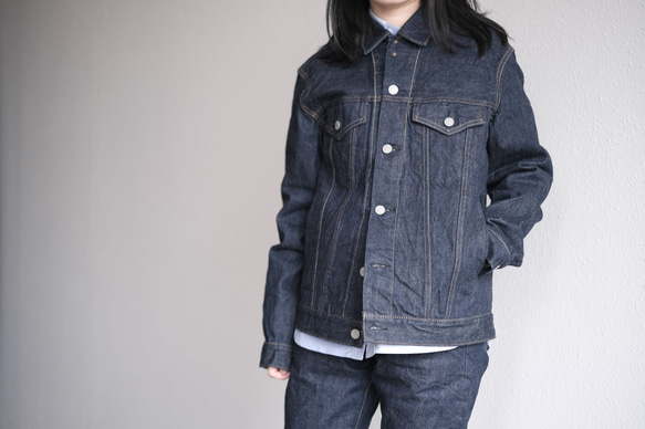 HANDROOM デニムジャケット INDIGO｜unisex3サイズ 1枚目の画像