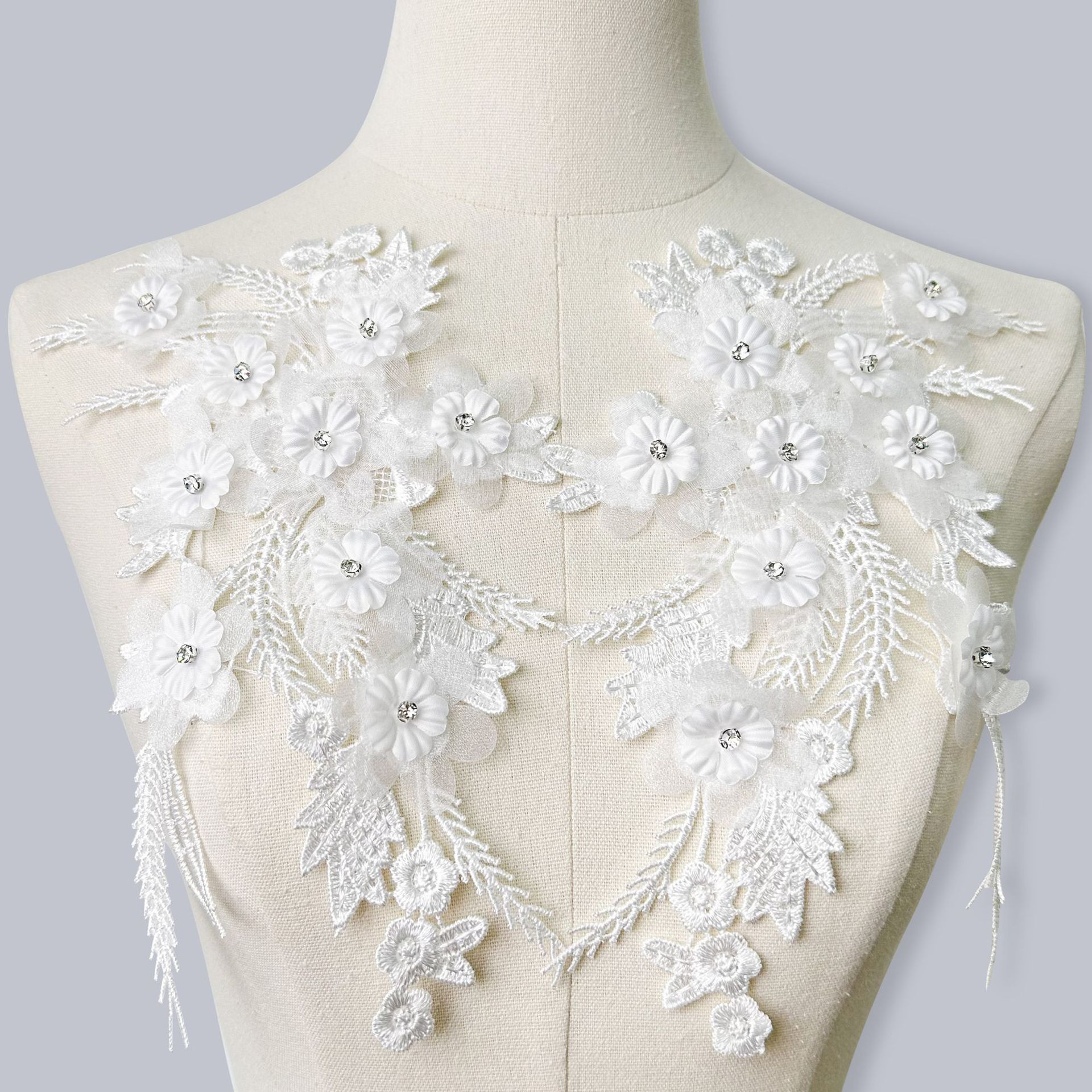 colorful-flower+off-white-mesh