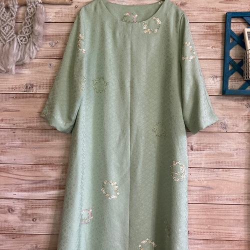 着物リメイクワンピース ワンピース MAXまま 通販 17237205｜Creema