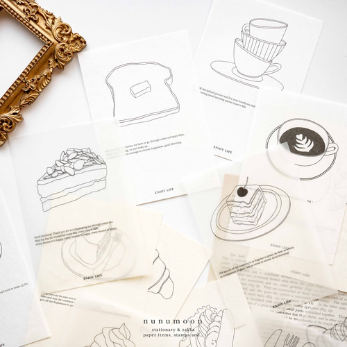 デ1444] tea.time. 様 デザインペーパー デ1444] tea.time. 様