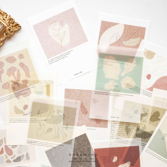 ② コラージュ素材 コラージュ素材 デザインペーパー 15枚 concept [AT992] その他雑貨