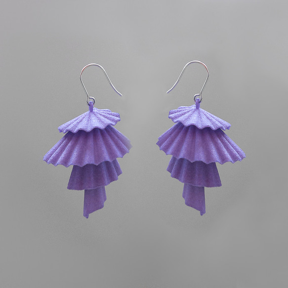 紫色 Pirouette 耳環 第7張的照片