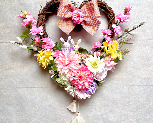 梅子　ひな祭りリース 2way】hina wreath 【ひなまつり】ひな祭り リース 桃の節句