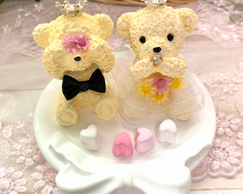 大きなテディベアアロマストーン モノグラム♡ 大きなテディベアアロマストーン モノグラム♡ 大きなテディベアアロマ