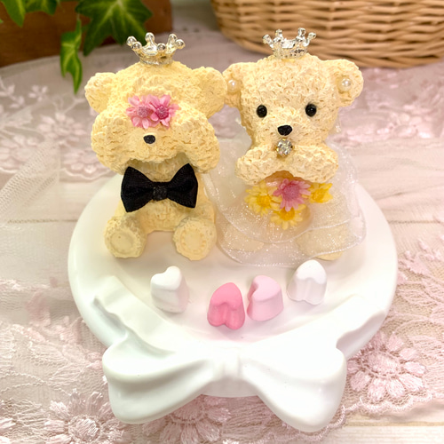 アロマストーン✨くまさんの誓い♡リボンプレート ディフューザー