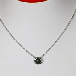 SALE　天然石　ブラックオパール　silver 　シンプル　ネックレス 4枚目の画像