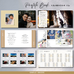 【最安値!! 正方形タイプ】プロフィールブック 席次表 結婚式<カラー変更可能・組み合わせ自由>PQ04 9枚目の画像