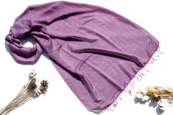 カシミヤ織りカシミヤスカーフウールシルクショールリングベルベットショール - 2色カシミヤメリノクリスマス交換ギフト友人誕生日プ 16枚目の画像