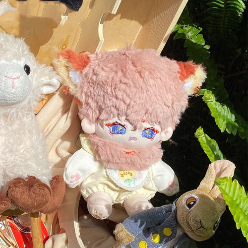 無属性 ぬいぐるみ 20cm 着せ替えぬいぐるみ 獣耳付け男の子 桃柒 着せ