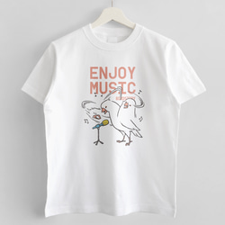 Tシャツ（ENJOY MUSIC / ボーカリスト / 白文鳥 / A） 2枚目の画像