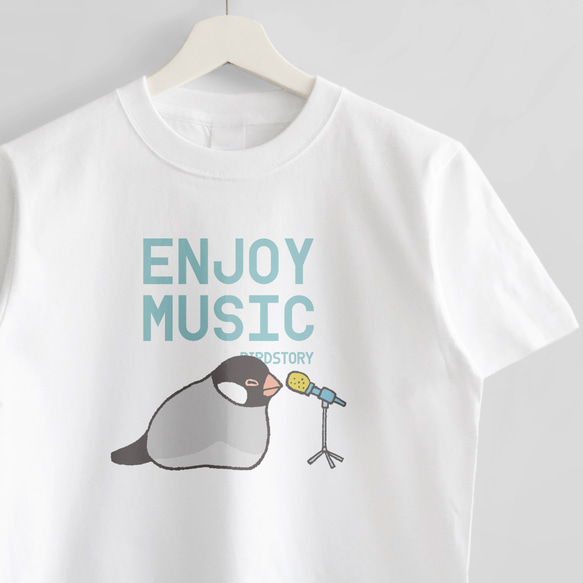 Tシャツ（ENJOY MUSIC / ボーカリスト / 桜文鳥 / A） 1枚目の画像