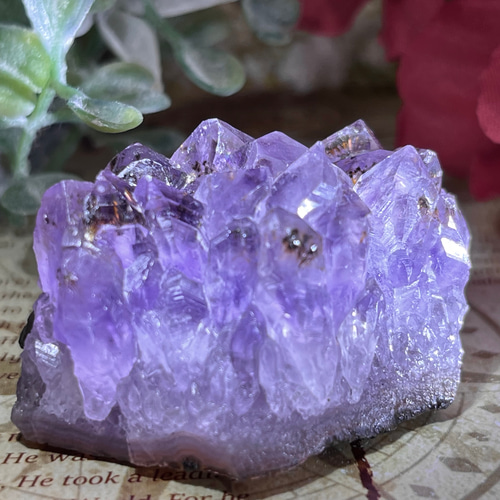 稀少鉱物カコクセナイト内包 アメジストドーム 紫水晶 約72cm カコクセナイト内包✨ アメジスト クラスター 原石 ラフストーン 紫