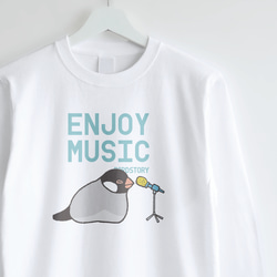 長袖Tシャツ（ENJOY MUSIC / ボーカリスト / 桜文鳥 / A） 1枚目の画像