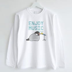 長袖Tシャツ（ENJOY MUSIC / ボーカリスト / 桜文鳥 / A） 2枚目の画像