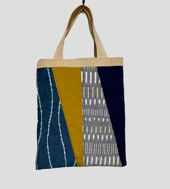 パッチワーク　久留米絣のバッグ　ハンドメイド パッチワーク 久留米絣のバッグ ハンドメイド - メルカリ