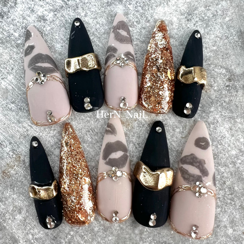 kさま専用ネイルチップ M&SK ダイヤモンドシェイングネイルチップ｜手作りキラキラ花嫁専用10