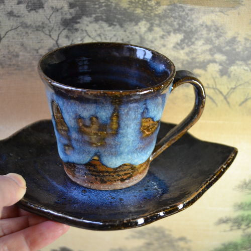 再入荷！】贅沢なコーヒーカップ+リーフ皿セット カップ