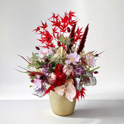 アートフラワー紅葉　100枚×27セットまとめ売り 和風もみじ〈秋のお祝いアレンジメント〉長寿祝い 還暦祝い 結婚祝い