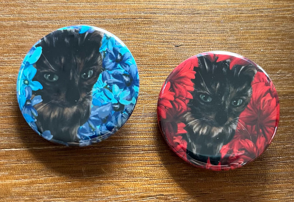 bonvoroid 幸せを呼ぶサビ猫 NO CAT NO LIFE 缶バッジ32mm ピンバッチ