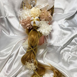 和装髪飾り　結婚式　卒業式　成人式、七五三　髪飾り ゴールド　高級感　水引2/6 1枚目の画像