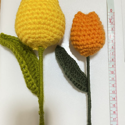 編みぐるみ　チューリップ　（小）　造花 2枚目の画像