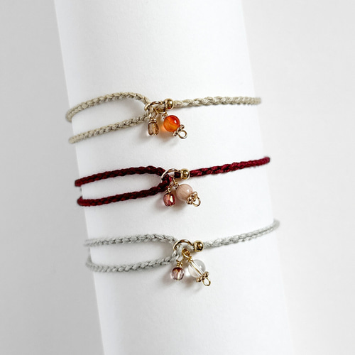 静電気防止ブレスレット * 七色の白露 / 黄昏れ * ギフトラッピング