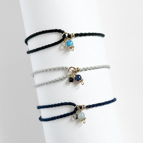 静電気防止ブレスレット * 七色の白露 / 黄昏れ * ギフトラッピング