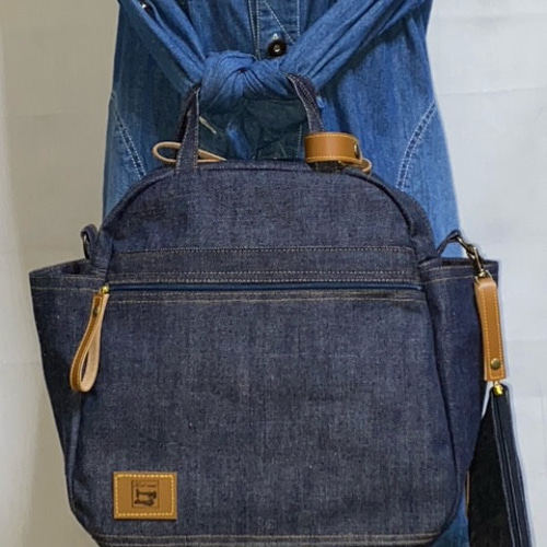 ☆ハンドメイド☆岡山デニム☆男女兼用☆4wayボストンバッグ ☆ハンドメイド☆岡山デニム☆男女兼用☆4wayボストンバッグ