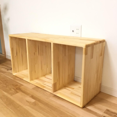 ほとく様☆　木製棚　オーダーサイズ　⑤ オーダーメイド本棚高さ60cm(台輪付き)【書斎家具屋】