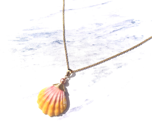 【★ココア★】希少 カヘレラニ＆サンライズシェル ネックレス シェルレイ カヘレラニ シェル ネックレス: 希少なハワイアン レイ