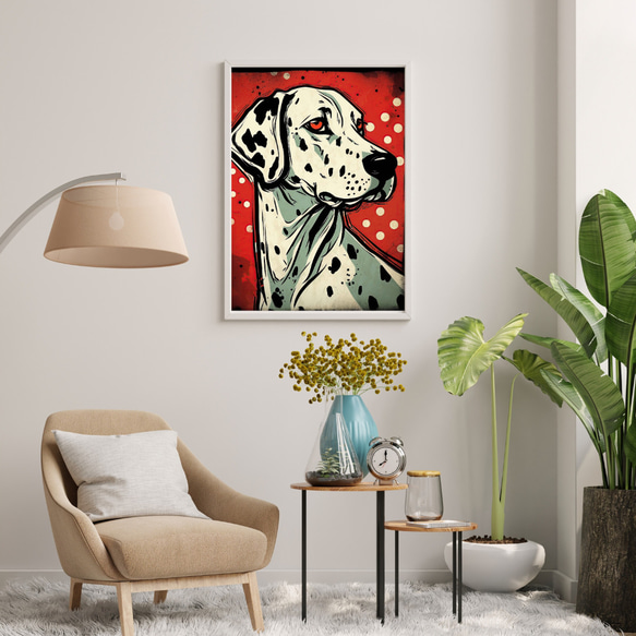 【Trinity (トリニティー)  - ダルメシアン犬 No.1】幸運 モダンアートポスター 犬の絵 犬の絵画 7枚目の画像