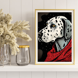 【Trinity (トリニティー)  - ダルメシアン犬 No.2】幸運 モダンアートポスター 犬の絵 犬の絵画 8枚目の画像