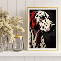 【Trinity (トリニティー)  - ダルメシアン犬 No.3】幸運 モダンアートポスター 犬の絵 犬の絵画 8枚目の画像