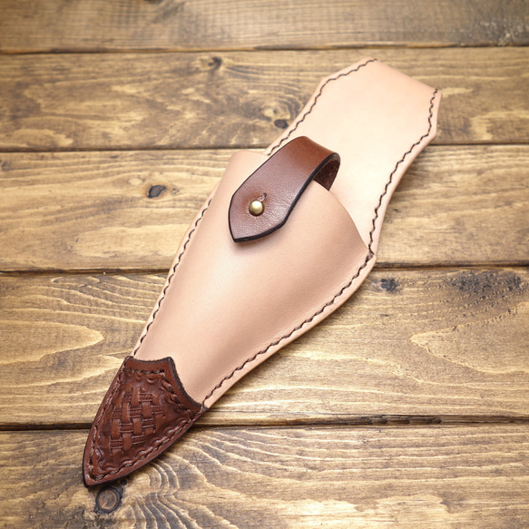 【極上栃木レザー】総手縫い クニペックス　プライヤーシース 5㎝