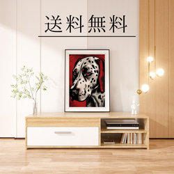 【Trinity (トリニティー)  - ダルメシアン犬 No.4】幸運 モダンアートポスター 犬の絵 犬の絵画 4枚目の画像