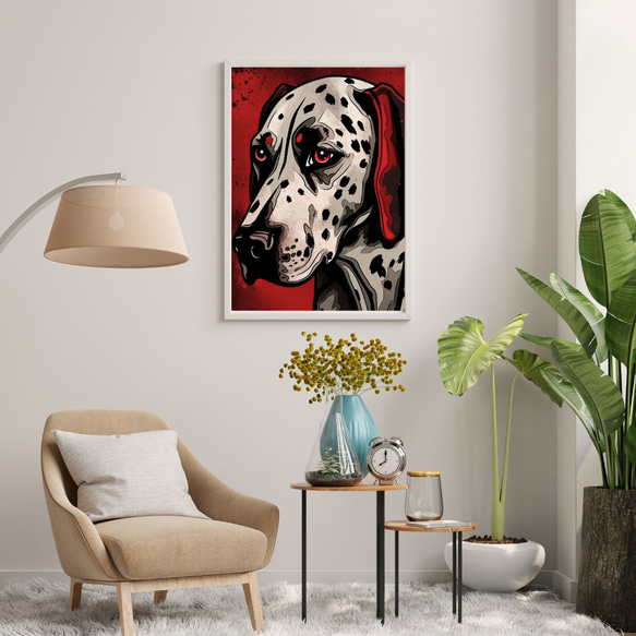 【Trinity (トリニティー)  - ダルメシアン犬 No.4】幸運 モダンアートポスター 犬の絵 犬の絵画 7枚目の画像