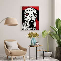 【Trinity (トリニティー)  - ダルメシアン犬 No.5】幸運 モダンアートポスター 犬の絵 犬の絵画 7枚目の画像