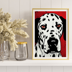 【Trinity (トリニティー)  - ダルメシアン犬 No.5】幸運 モダンアートポスター 犬の絵 犬の絵画 8枚目の画像
