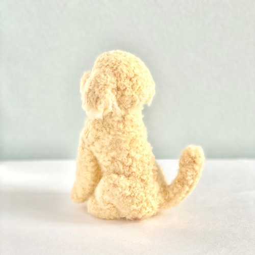 クリーム色のぬいぐるみ犬 トイプードル トイプードル S クリーム 立ち ぬいぐるみ グレイフル インテリア用品