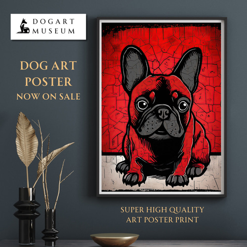 フレンチブルドック ART 犬の絵 Slaveika Aladjova による黒のフレンチ