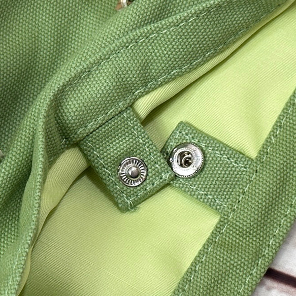 【現品限り】【送料無料】驚き猫の刺繍 内ポケット付き厚手コットンミニトートバッグ ハンドバッグ 6枚目の画像