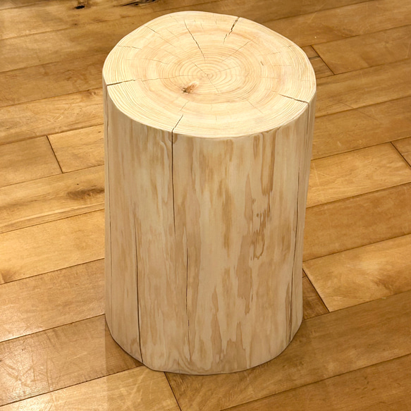 丸太スツール」のモデル作りを行いました。 | 木原木材店 檜 丸太 椅子