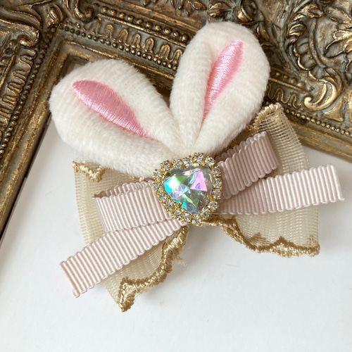 オーガンジーリボン♡ヘアゴム♡イースターうさぎさん