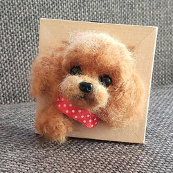 トイプードル　羊毛フェルト 羊毛フェルトのトイプードル その他置物 olive 通販 17240235