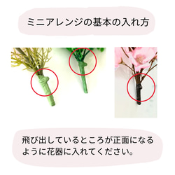 春夏秋冬の花《桜・ひまわり・秋桜・ポインセチア》➕グリーン➕花器のアレンジセット◇造花◇一輪挿し 10枚目の画像