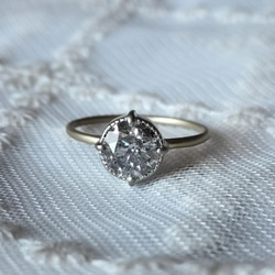 1.519ctラウンドブリリアントカットダイヤモンド10金リング 指輪