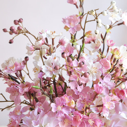 艶やか桜とダリアのフェイクウォーターアレンジ【送料無料】 4枚目の画像